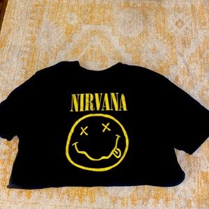 Nirvana cropped tee size S/M